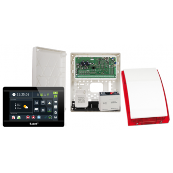 ZESTAW ALARMOWY SATEL INTEGRA 128 PLUS + INT-TSI-B + OPU-3P + AWT800 + 17Ah + SYRENA SP-4001R